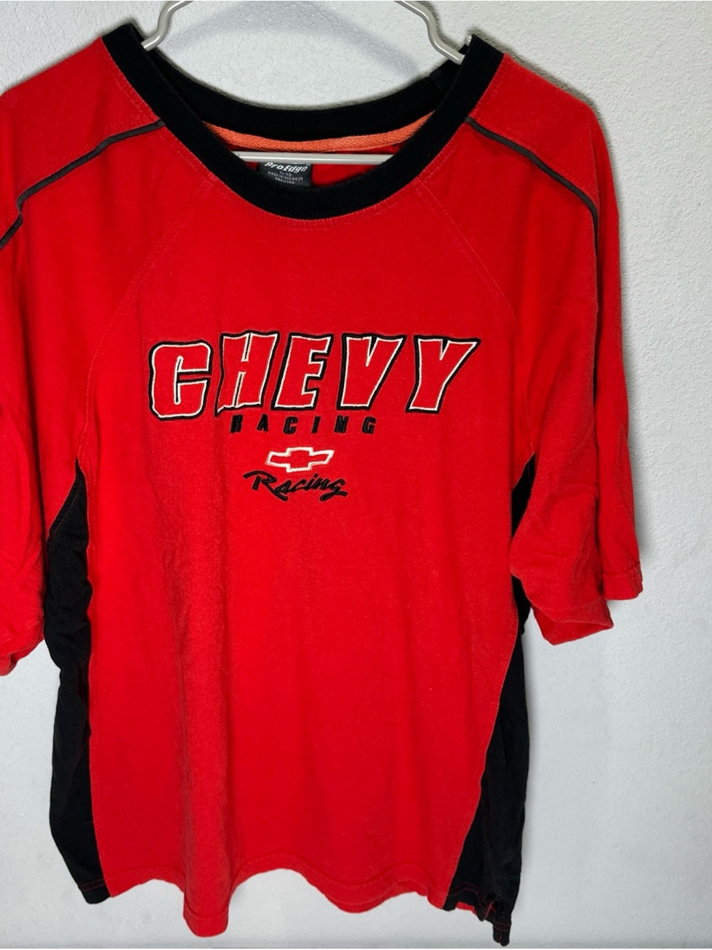 Pro Edge Red and Black Chevy Racing Short Sleeve Tee